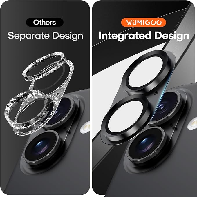 Camera Lens Protector for iPhone 16/16 Plus, Aluminum Alloy Sapphire Glass - Image 2