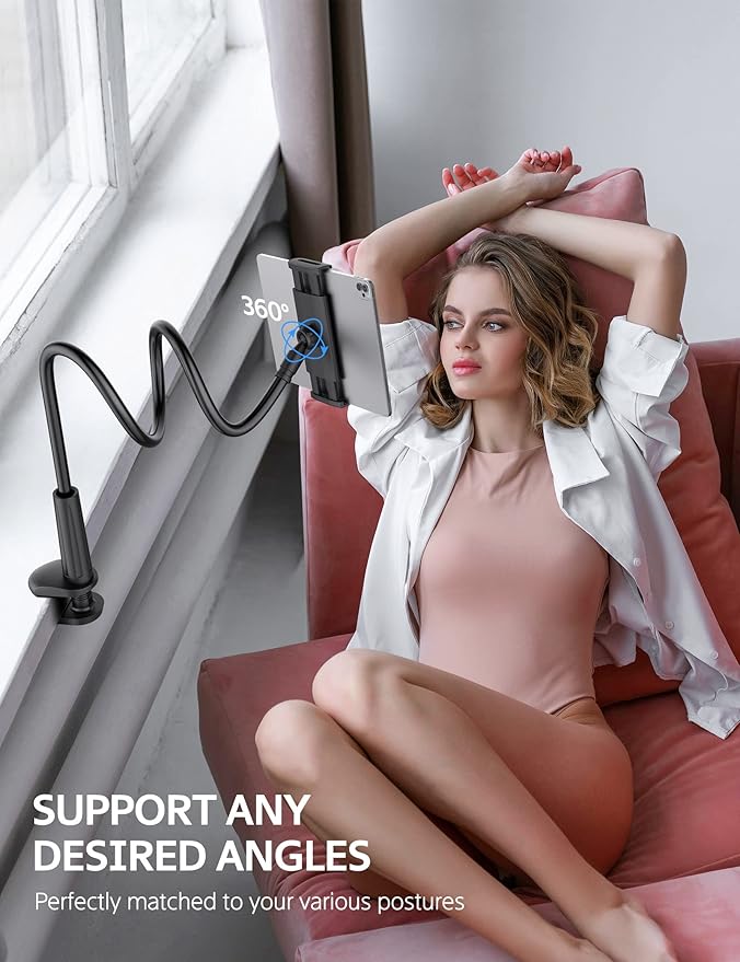SHAWE Gooseneck Tablet Holder Phone Stand, Flexible Tablet Mount - Image 5