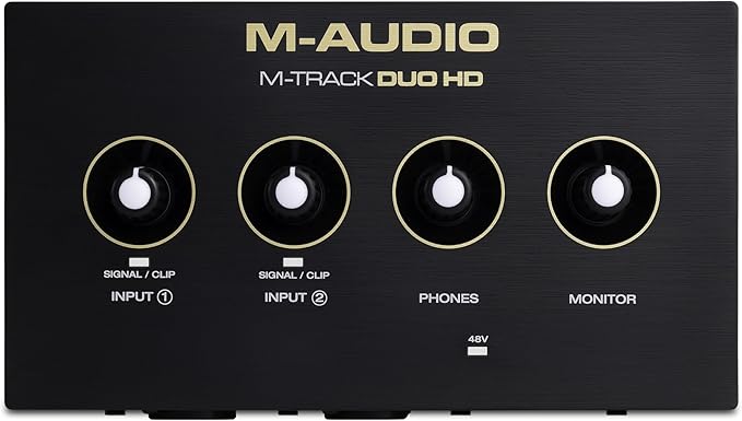 M-AUDIO M-Track Duo HD Audio Interface, M100 Condenser Microphone and HDH41 - Image 9