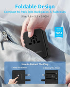 Universal Travel Adapter, International Travel Plug Adapter - Image 7