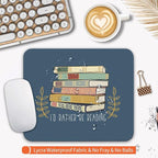 Square Mouse Pad Books, Personalized Premium-Textured Custom Mouse Mat Design - Image 3