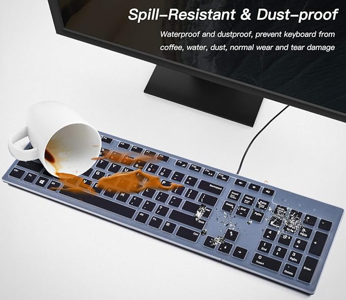 Keyboard Cover for DELL KB216 KB216b KB216t KB216d KB216p Wired & KM636 & Dell - Image 7