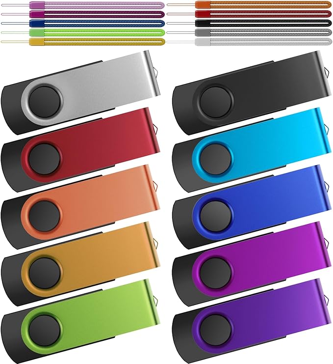 Kepmem Flash Drive 64GB Pack of 10 Thumb Drives Bulk 64 Giga USB Drives Value by KepmemUSBFlashDrive