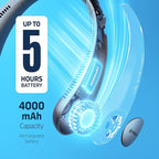Portable Neck Fan -3 Speed Rechargeable Bladeless Neck Cooler, Personal Neck Fan - Image 4