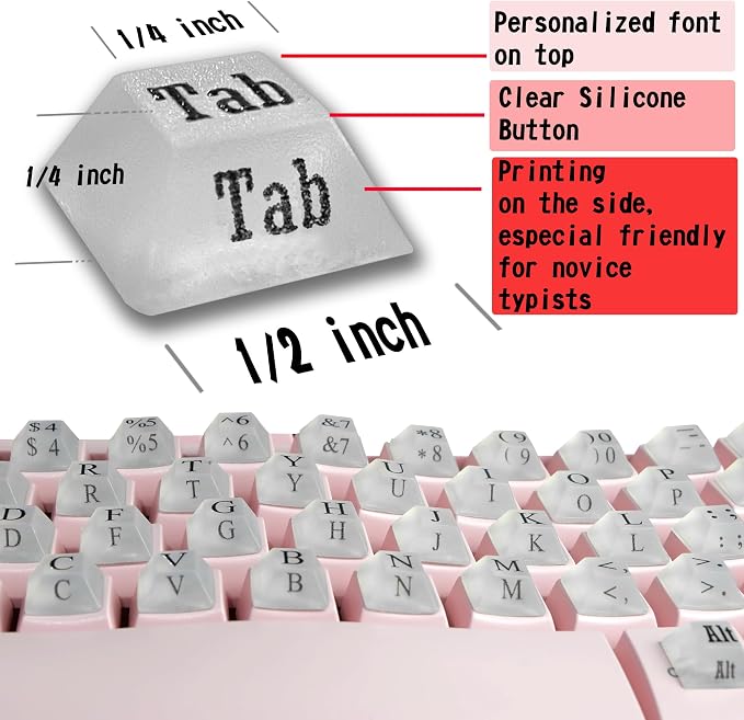 80 Pcs Keyboard Sticker for Long Nails Typing and Gaming, Symbolic and - Image 2