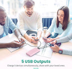 Portable Charger 38800mAh, LCD Display Power Bank, 5 USB Outputs Battery Pack - Image 7
