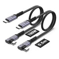100W Short USB C Cable 3.1 Right Angle, 5A Fast Charging, 10GBbps High Speed by SUMPK
