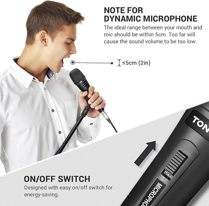 TONOR K1 Vocal Microphone for Singing, Dynamic Handheld Wired Karaoke Mic - Image 4