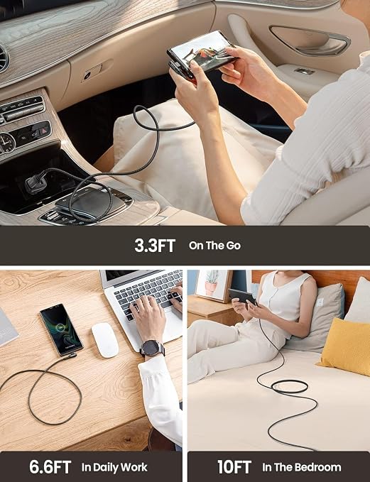 AINOPE Right Angle USB Type C Cable 3.1A Fast Charging USB to USB C Cable - Image 6