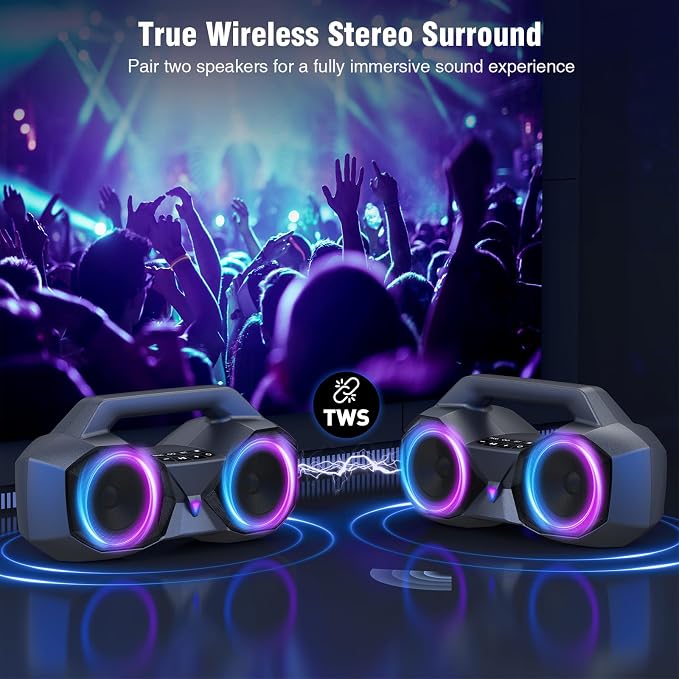 KMAG Bluetooth Speaker Wireless, 80W Loud Speaker - Image 6
