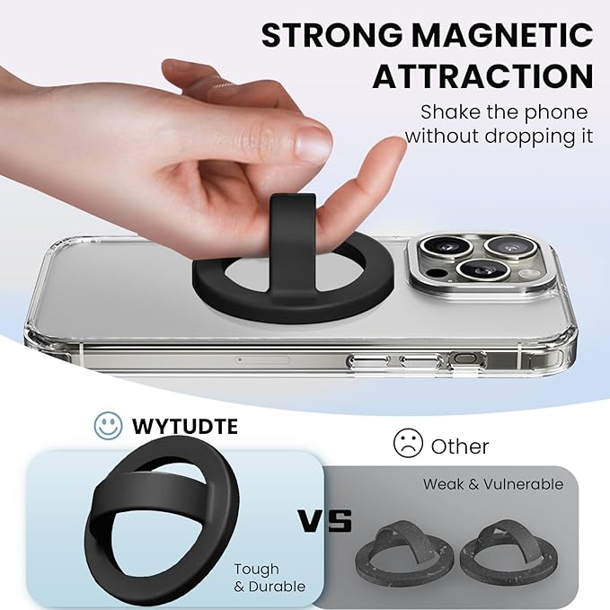 Magnetic Silicone Ring Grip Phone Holder, Loop Grip Phone Holder, Magnetic - Image 2