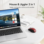 TECKNET Rechargeable Jiggler Wireless Mouse 4800 DPI Silent USB A & Bluetooth - Image 2