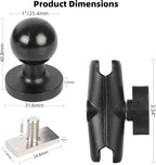 1" Track Ball with T-Bolt Attachment & Medium Double Socket Arm, Aluminum Alloy - Image 5