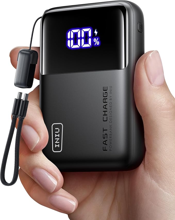 INIU 20000mAh Laptop Power Bank, Ultra Compact 65W PD Dual Fast Charging by INIU