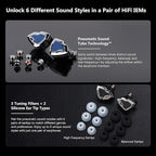MS2 PRO in-Ear Monitor, 10.2mm Dual-Magnetic Drivers 1DD+1BA Hybird IEMs Wired - Image 4