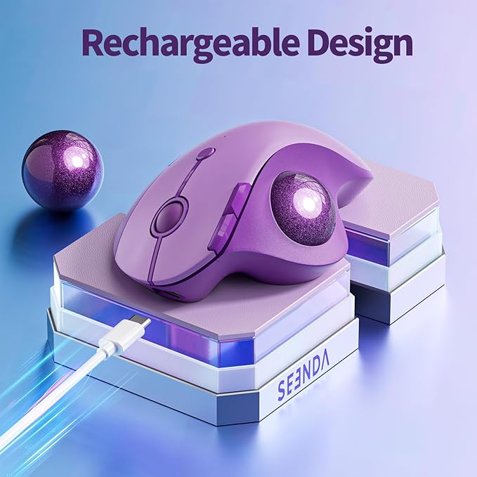 seenda Wireless Trackball Mouse, Rechargeable - Image 5