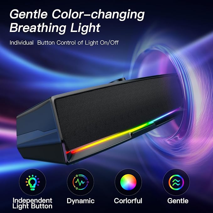 Computer Speakers for Desktop, PC Speakers Gaming Sound bar - Image 4