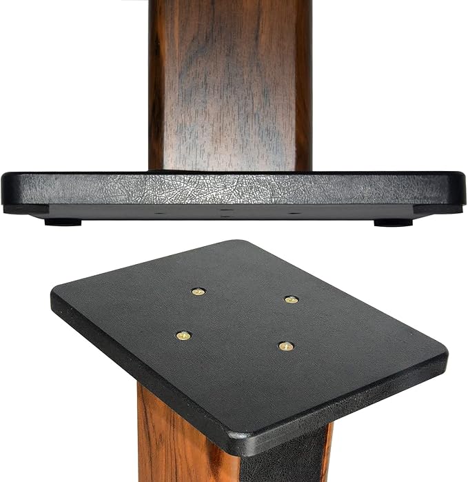 Speaker Stands Wood Grain 28 Inch Universal Floor Speaker Stands Pair Heavy - Image 9