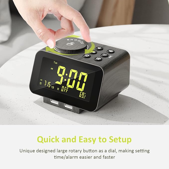 uscce Alarm Clock Radio for Bedroom - Image 5