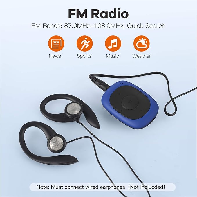 AGPTEK G02 8GB Clip MP3 Player - Image 3