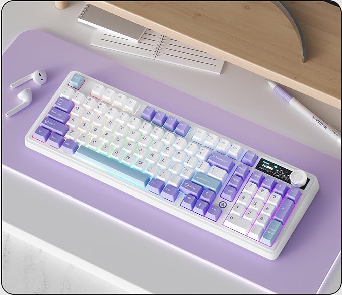 AK980 97Keys Tri-Mode Full Mechanical Keyboard, Gasket-Mounted, Hot-Swappable - Image 5