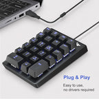 Rottay Number Pad, Mechanical USB Wired Numeric Keypad - Image 3