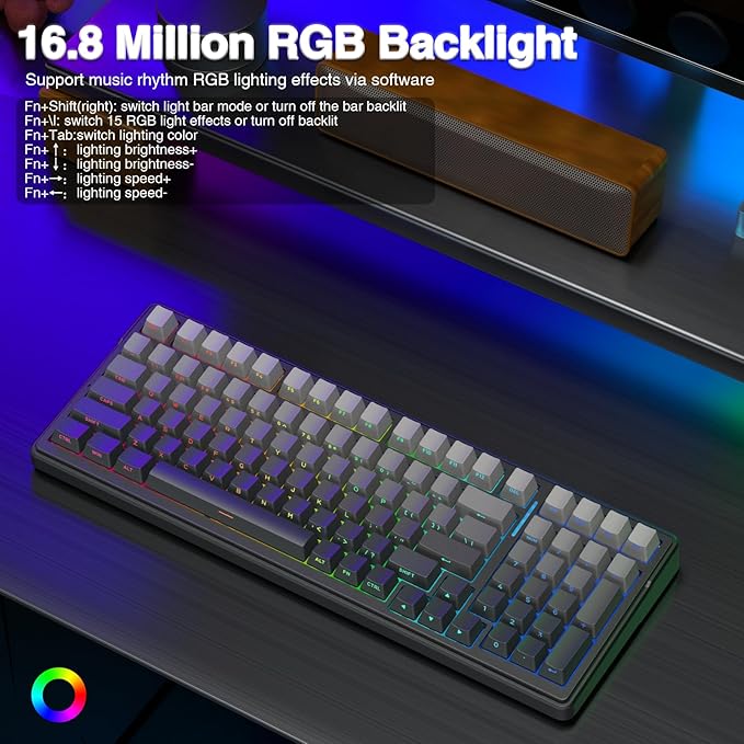 AULA F99 Pro Wireless Mechanical Keyboard, Hot Swappable Custom Keyboard - Image 5