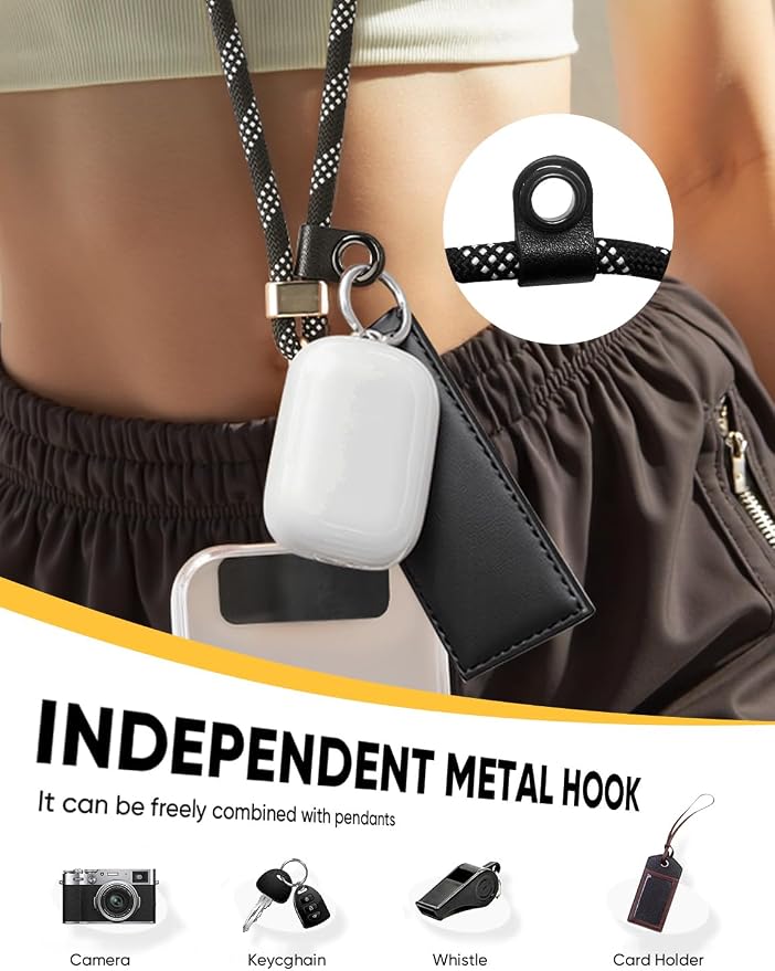 Phone Crossbody Lanyard with 2 Phone Tabs, Adjustable Anti-Theft Phone Lanyard - Image 6