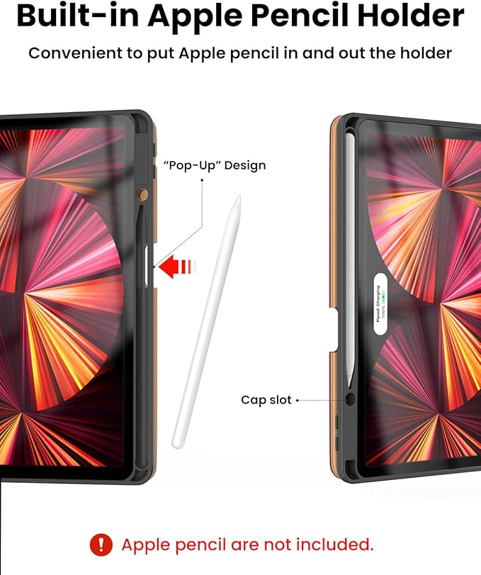 Leather Keyboard Case for iPad Air 5th 4th Generation 10.9 inch Pro 11 - Image 2