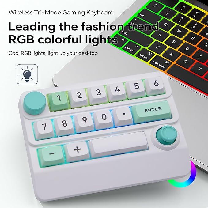 Adventurers W909 Wireless RGB Mechanical Numeric Keypad, Hot-Swappable - Image 2