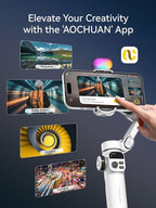Gimbal Stabilizer for iPhone w/RGB Magnetic Fill Light, Foldable Gimbal w/7.8' - Image 9