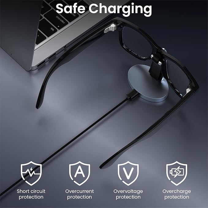 Charging Dock Compatible with R.ay-B.an Me ta Smart AI Glasses, Portable - Image 2