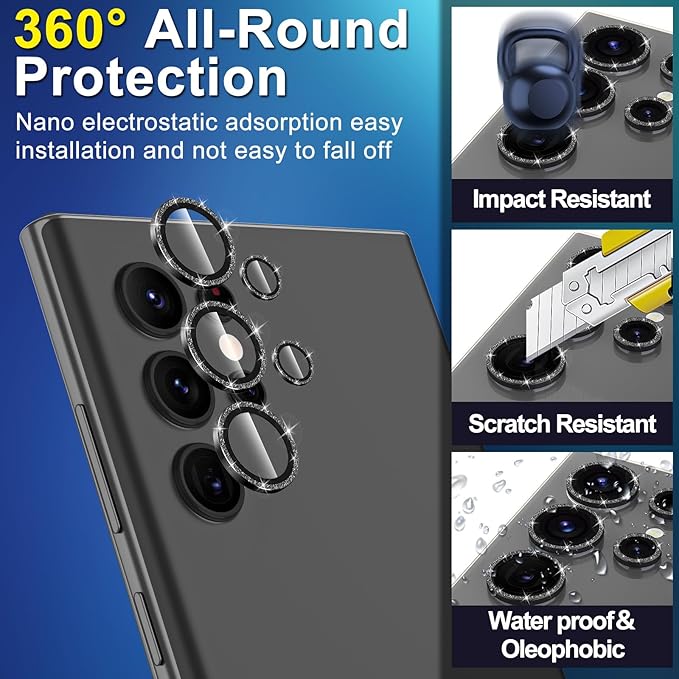 for Samsung Galaxy S22 Ultra Camera Lens Protector, Individual Metal Ring - Image 3