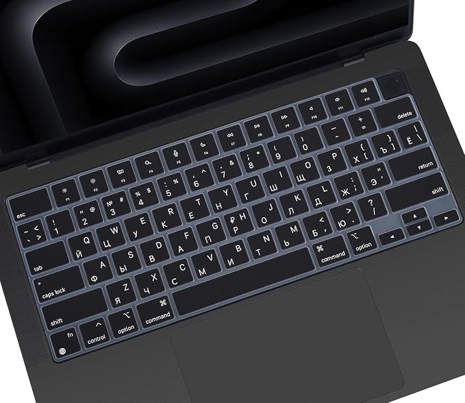 Russian Keyboard Cover Skin for 2024 2023 2022 2021 Apple MacBook Pro 14 A3112 by CASEDAO