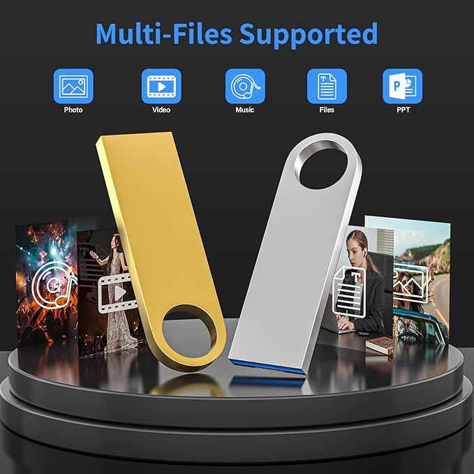 USB 3.0 Flash Drive 64GB 2 Pack, Wooolken High Speed USB 3.0 Thumb Drives Sleek - Image 3