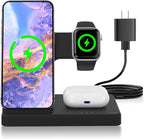 Charging Station Wireless Charger: 3-in-1 Charger Desk Stand Multiple Devices by Unknown