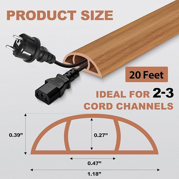 Floor Cord Cover for Wires on Floor Self Adhesive Cord Hider Floor Cable - Image 6