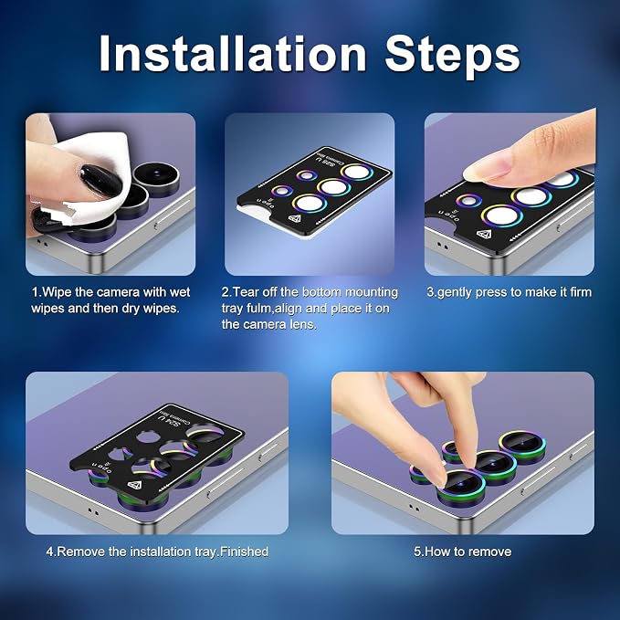 for Samsung Galaxy S25 Ultra Camera Lens Protector, Individual Metal Ring - Image 6
