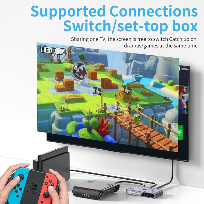 Video Selector Boxes， 8K@60Hz Splitter, bi-Directional 8K HD switcher 2 in 1 Out - Image 2