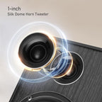 Elimavi Powered Bluetooth 5.3 Bookshelf Speakers - 60W Record Player Speakers - Image 4