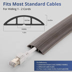 ZhiYo 3.6ft Cord Covers for Wires on Floor, Cord Hider Floor Hide Extension - Image 2