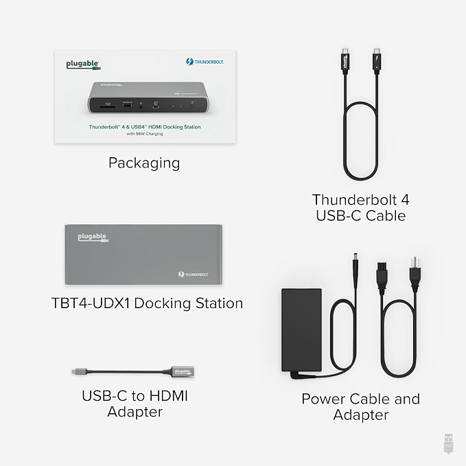Plugable Thunderbolt 4 Dock for Dual 4K or 8K Display – 100W Charging Docking - Image 7