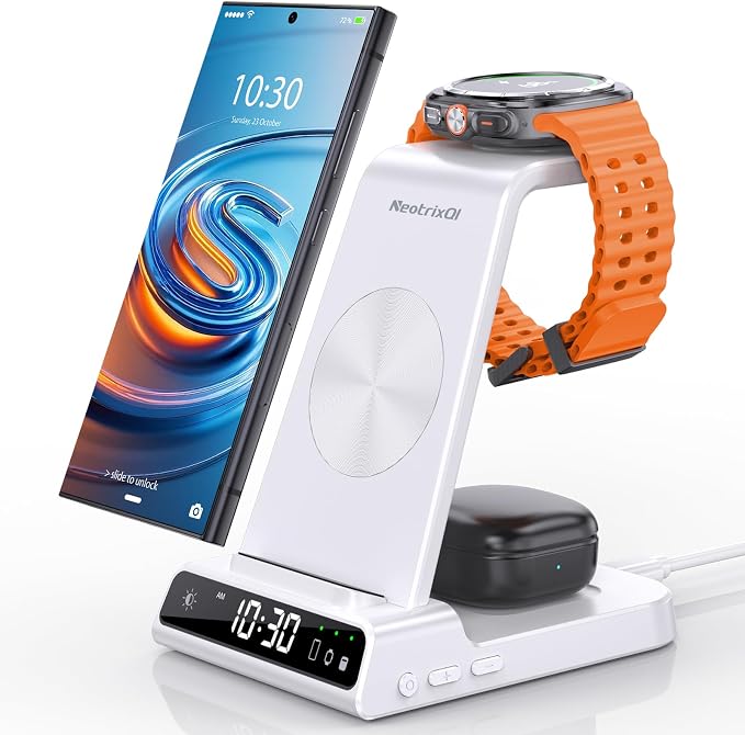 Wireless Charger for Samsung Charging Station, 3 in 1 Android Phone Charger for by NeotrixQI