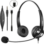 Callez Wired Computer Headset, 3.5mm/USB-C Headset by Callez