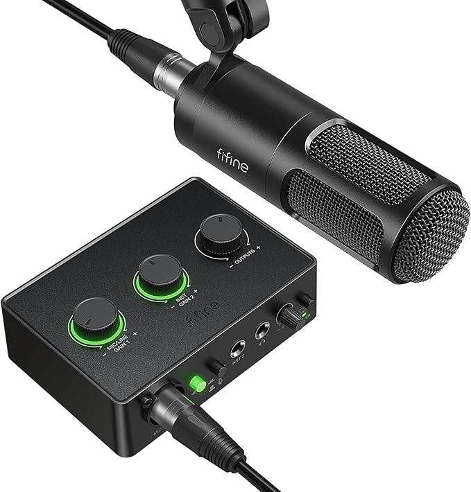 FIFINE Podcast Equipment Bundle Set, Music Recording Kit by FIFINE