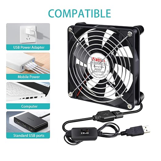 Wathai 140mm x 25mm USB Cooliing Fan 5V - Image 5