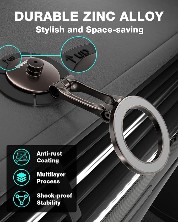 Smolink Tesla Phone Mount, All Metal Strong Magnet Magnetic Phone Holder - Image 2