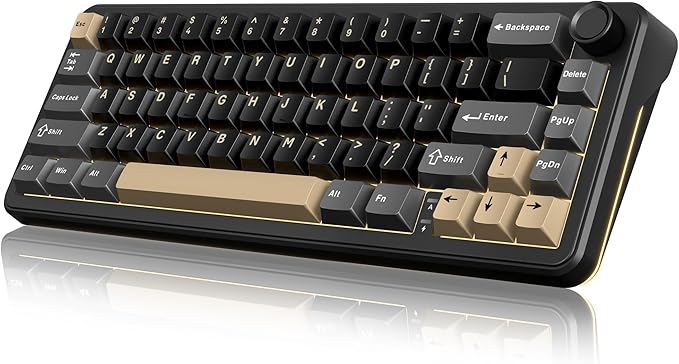RedThunder K65 Wireless Mechanical Keyboard, CNC Knob, Tri-Mode by RedThunder