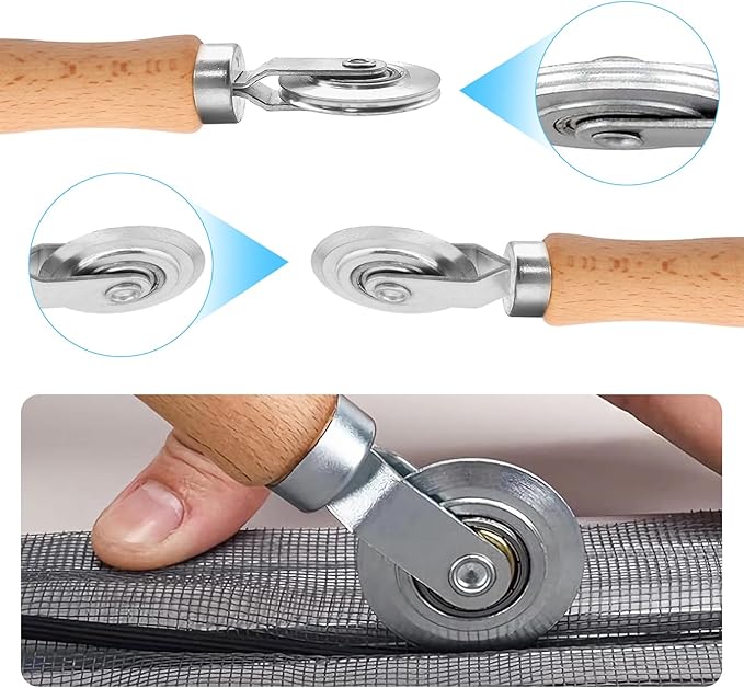 Window Screen Repair Kit, Steel/Nylon Roller Tool - Image 3