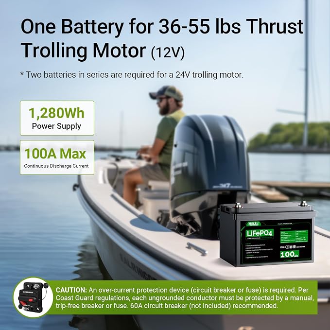 HQST LiFePO4 Battery 100ah Lithium Battery, 12V Lithium Iron Phosphate Battery - Image 4